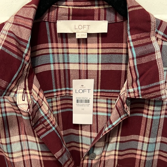 LOFT tiered plaid dress - Picture 2 of 6